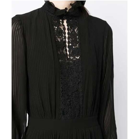 NWT Ralph Lauren pleated dress with lace trim size 14 - Picture 3 of 5